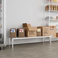 Vista 12 de 60" Long x 24" Wide Height: 12" Off The Floor Aluminum Dunnage Rack Storage in Restaurant, Kitchens and Garages and More!