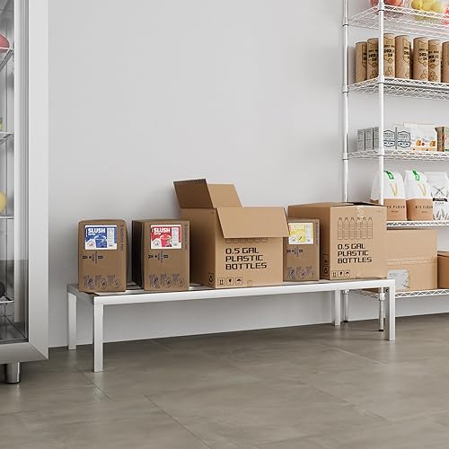 Miniatura 12 de 60" Long x 24" Wide Height: 12" Off The Floor Aluminum Dunnage Rack Storage in Restaurant, Kitchens and Garages and More!