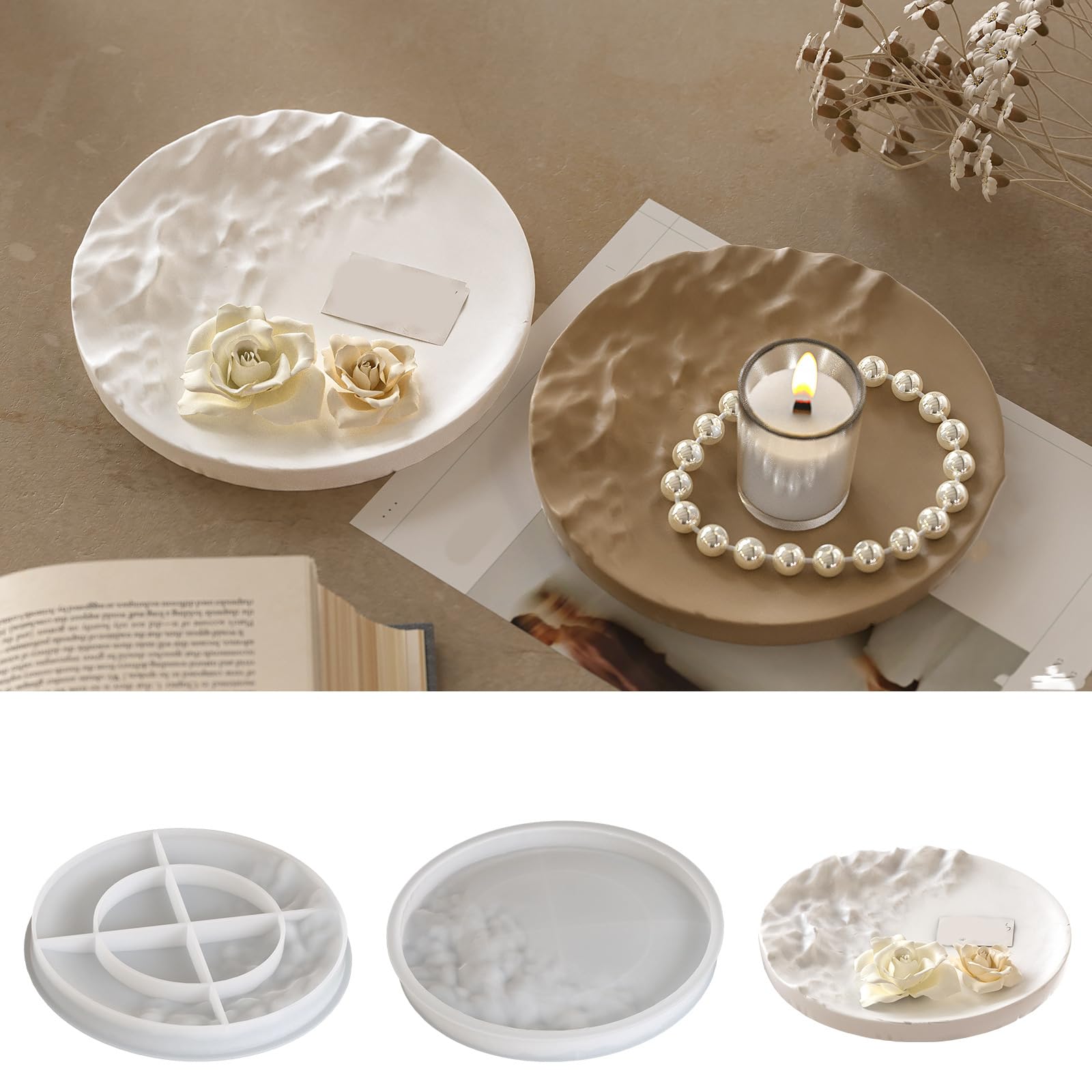 Amazon.co.jp: シリコン製テクスチャトレイ 水リップルデザイン 現実的な波紋パターン 耐久性と簡単な断ち切り  ジュエリーメイキングに適した多用途ツール 家の装飾やアート展に : DIY・工具・ガーデン