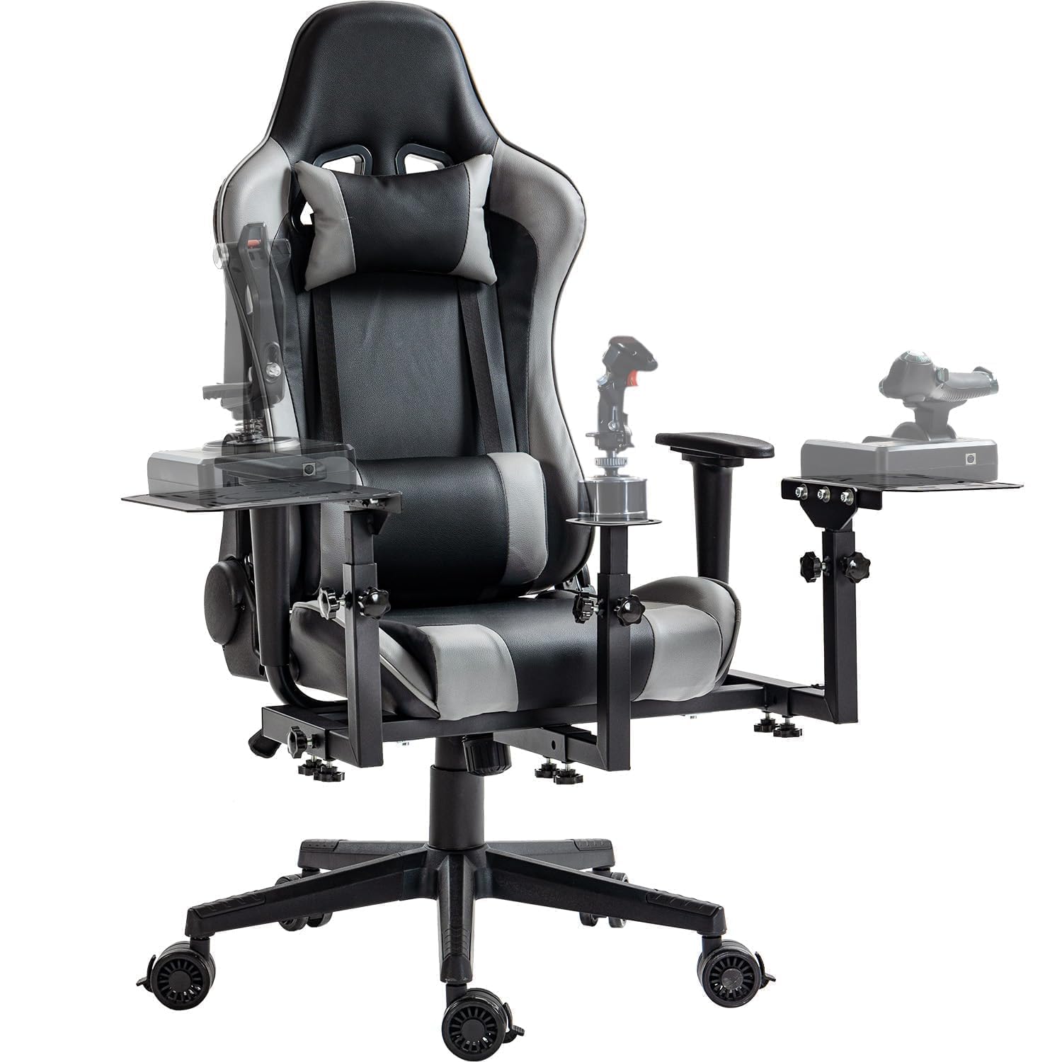 Marada Flight Sim Chair Stand Adjustable for Joystick with Gaming Chair