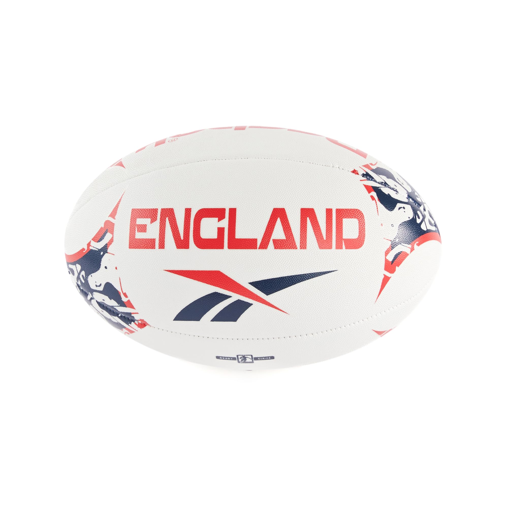 Reebok Rugby Ball – Official Size 5 Training Rugby Ball with Textured Grip & Reinforced Panel Construction – Rugby Ball for Training, Matches & Recreational Play (England)
