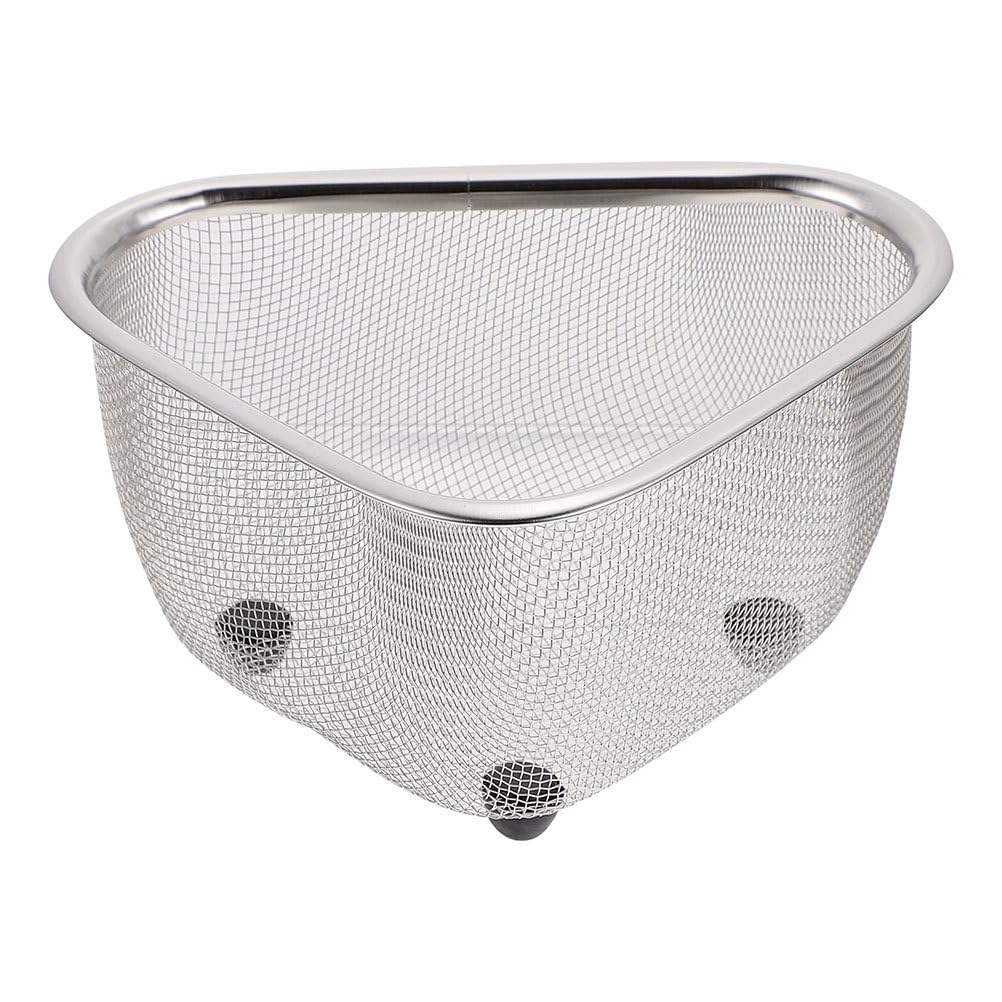 YARNOW 1pc Drain Basket Washing Basket Sink Draining Basket Kitchen Sink Organizer Vegetable Colander Over Sink Stainless Steel Sponge Holder Sink Corner Rack Dish Rack Household Plastic
