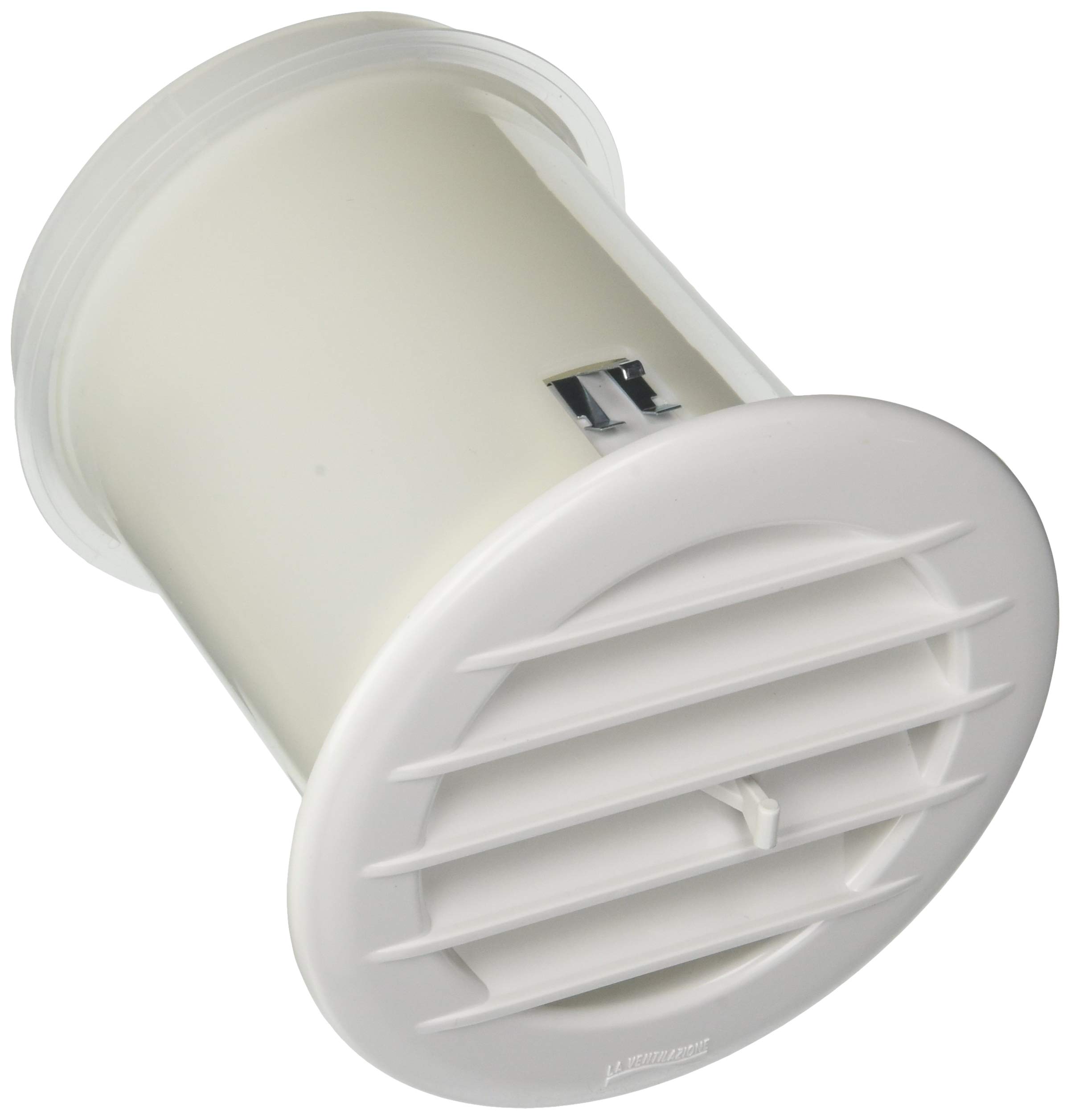 La Ventilazione ACT10CB Aircontrol Griglia Tonda con Valvola Termostatica per Clima Mite Diametro 128 mm, Bianco