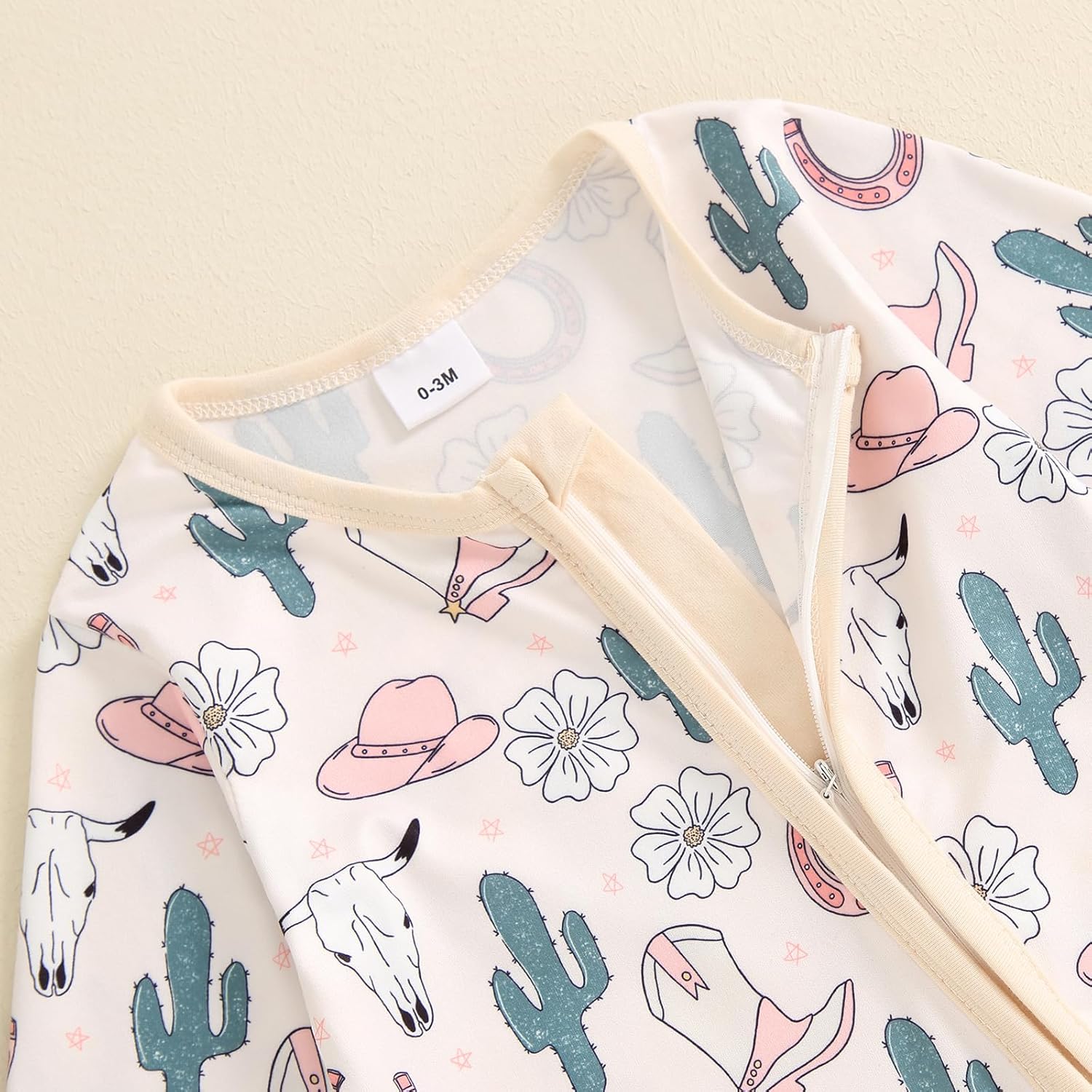 Newborn Baby Boy Girl Clothes Western Cow Print Long Sleeve Romper Jumpsuit One Piece Fall Winter Outfit - Image 6