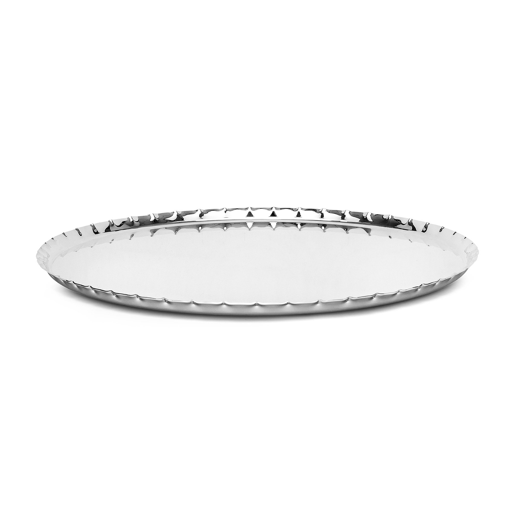 SWEET HOME Plato de Torta con Campana de Cristal Plateado cod.PC00300SP cm 16h diam.32 by Varotto & Co.