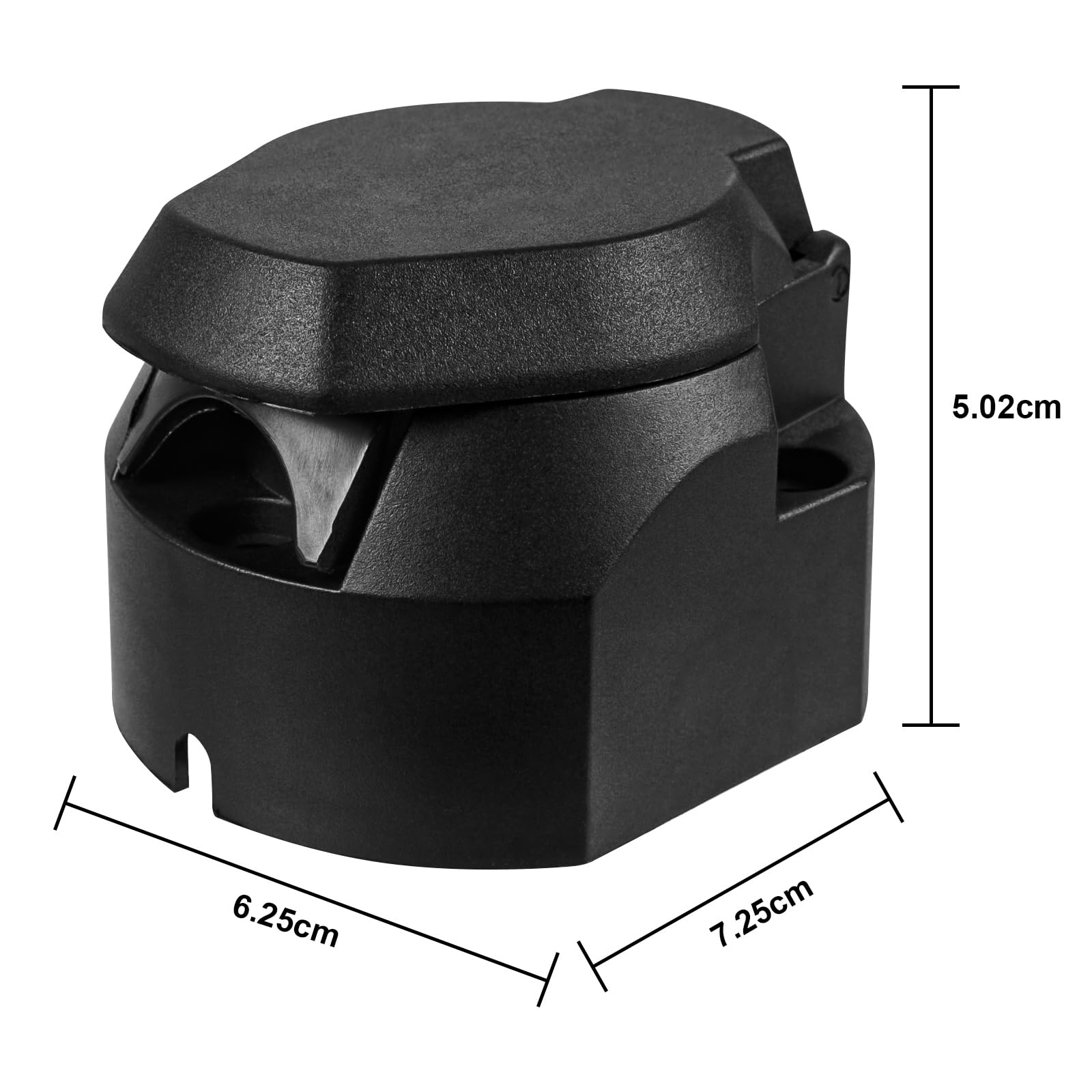 AGRISHOP 12 V 13-polige aanhangerstopcontact, hanger, 13-weg, waterdicht stopcontact, 13-polig, trekhaak, vrouwelijke houder, bout, moer, rubber, waterdichte afdichting voor camper, caravan, tractor