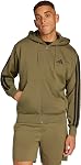 Adidas Mens Essentials 3-Stripes Fleece HoodieSweatshirt