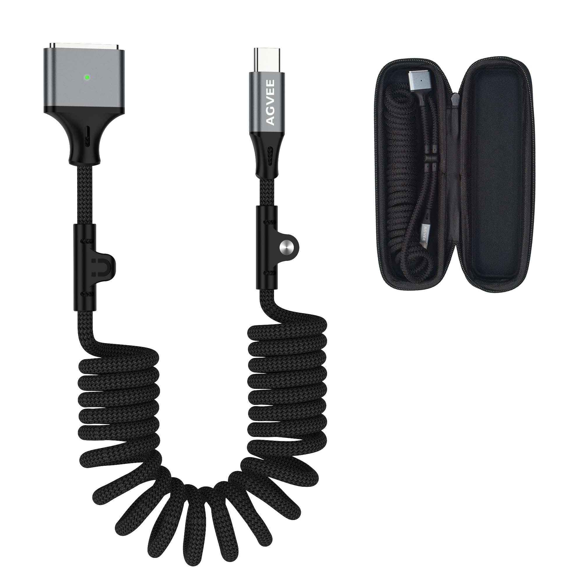 AGVEE Cavo da USB-C a magnetico 3 per MacBook Pro/Air M2-M5, 140 W, 1,5 m
