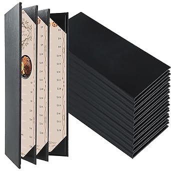 Restaurant Menu Covers Holders 4.25" x 11" | Pack of