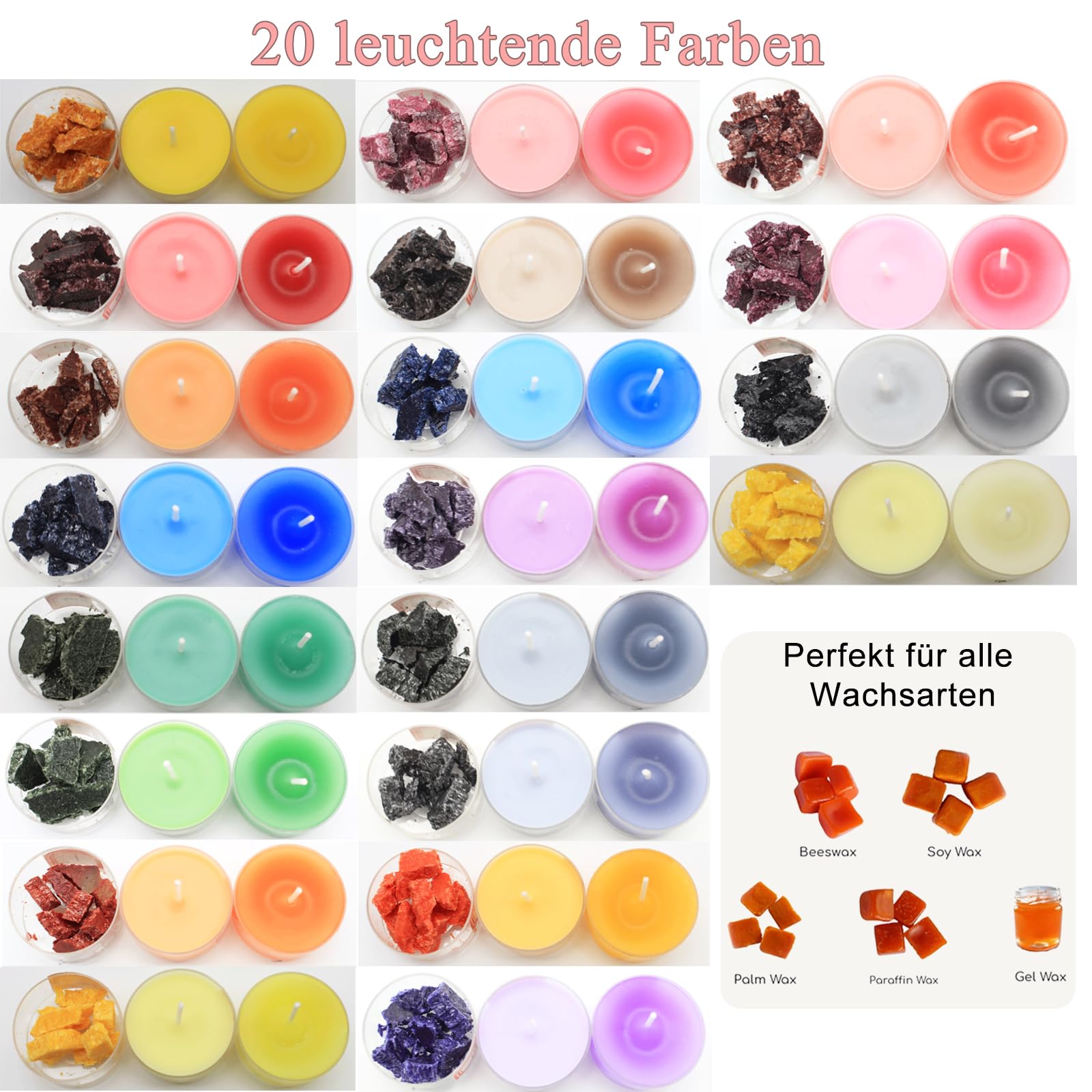 Kleurpillen voor het kleuren van kaarsenwas - De