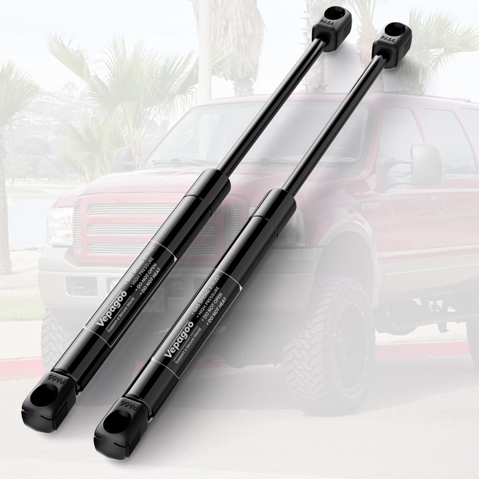 6421 2000-2005 Ford Excursion Rear Hatch Struts Shocks Lift Support Sport Utility 4-Door Rear Window Glass-1.5" Additional Opening for 2 & 4wd, 013960, PM2019EX
