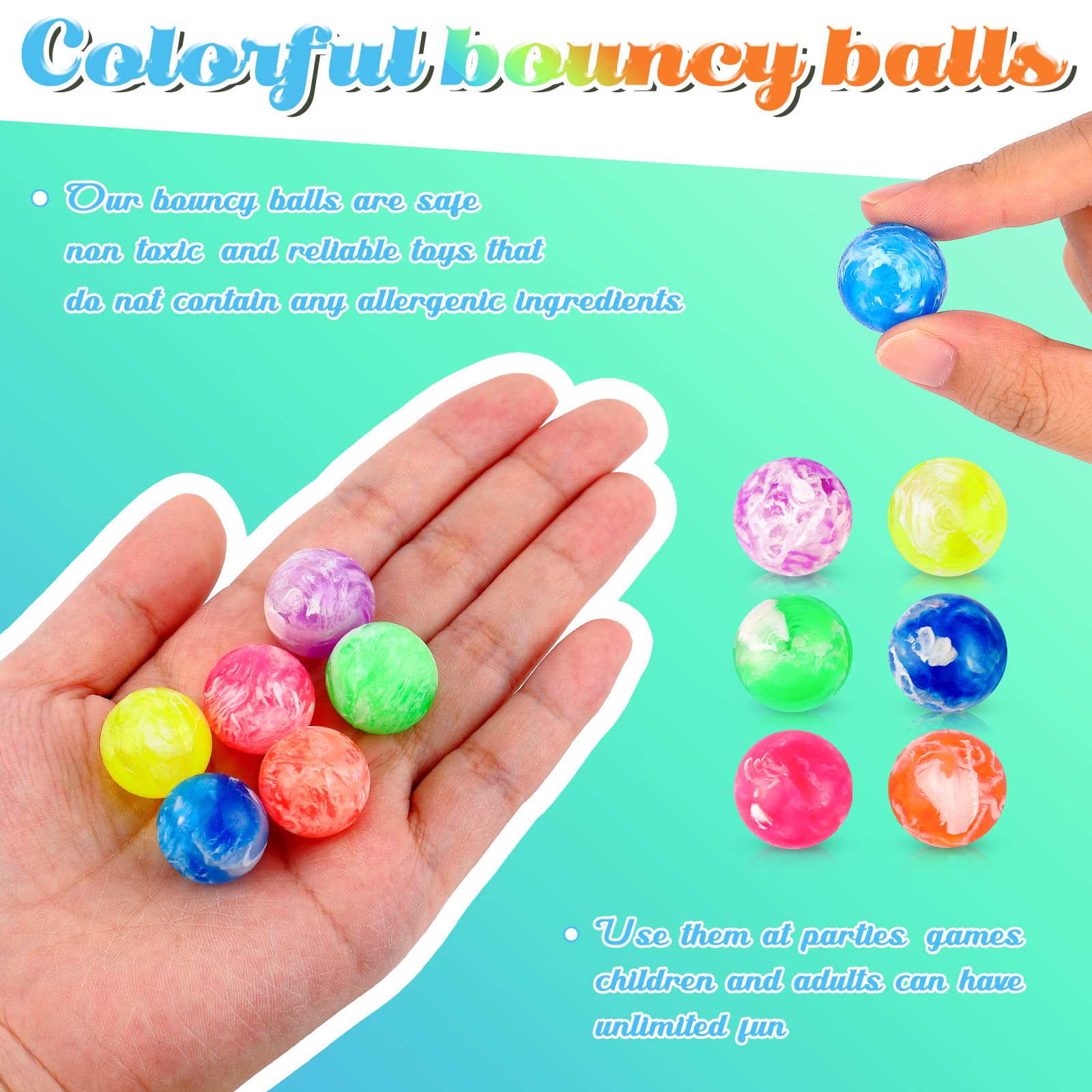 500 bolas pequeñas con rebote de goma a granel, minibolas de rebote para fiestas de cumpleaños, regalos, juegos, premios, máquinas expendedoras, llenadores, actividades al aire libre (0.78 4