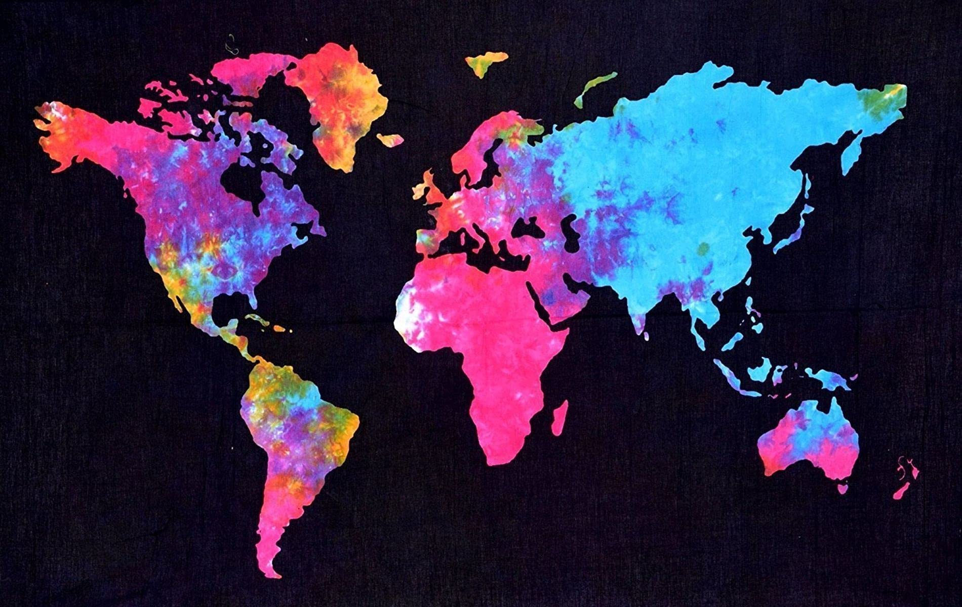 DRAVY HANDICRAFTS Tapestry Mandala Ombre Cotton Bedsheet Wall Hanging (Multicolour 15, Twin -84x54 Inches)