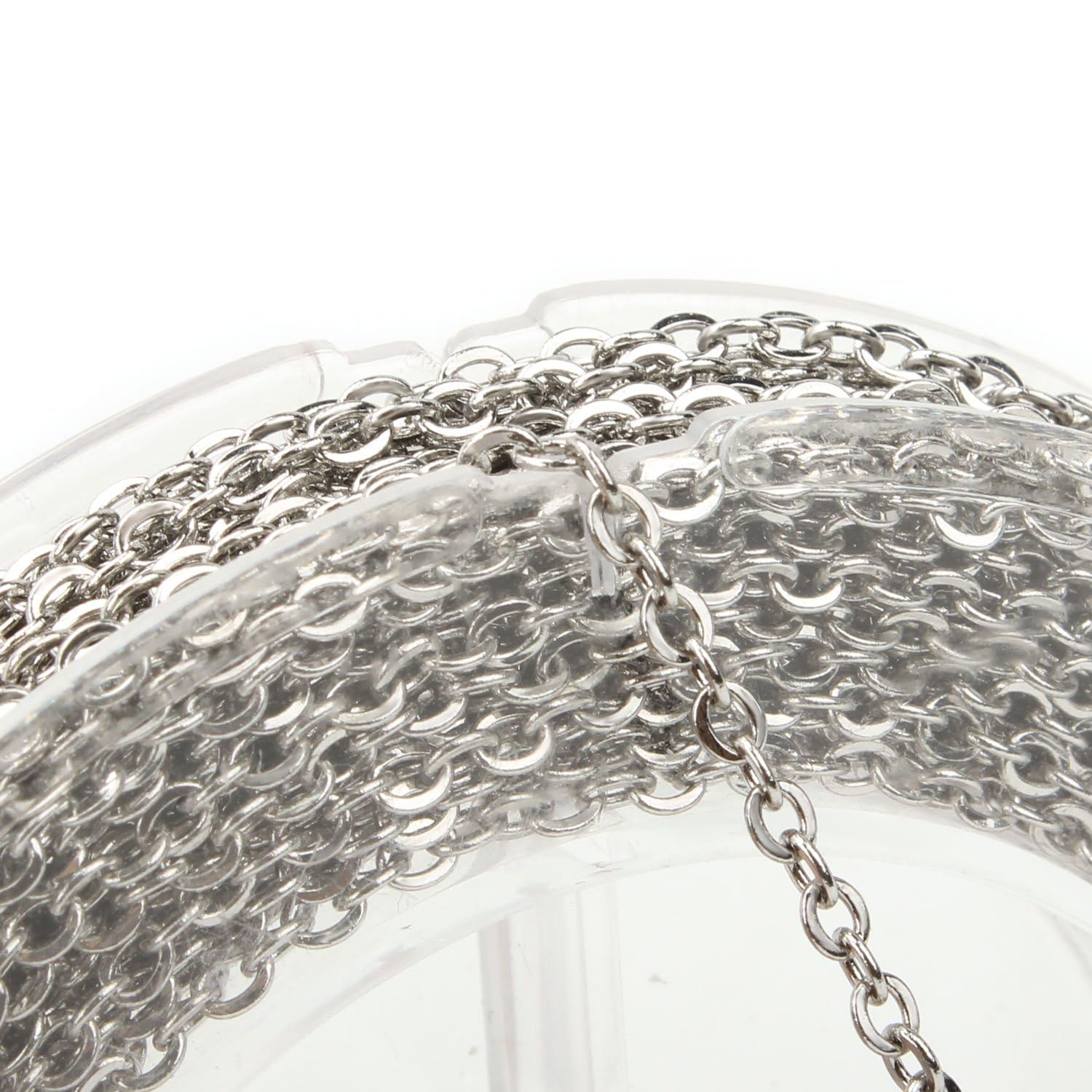 Tucnoeu 36 voet zilveren roestvrij stalen ketting, geen vervagende ketting voor het maken van sieraden met 30 stuks open springringen & 20 stuks kreeftsluitingen (2 mm