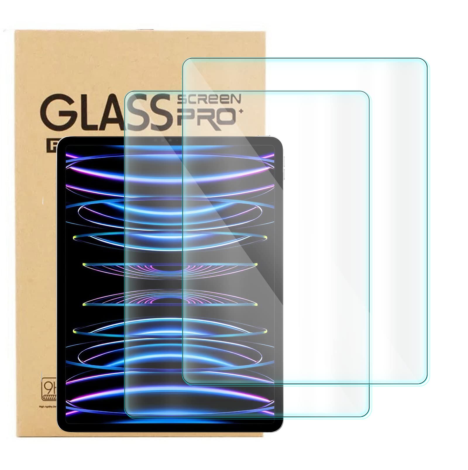 Tempered Glass Screen Protector Compatible with iPad Air 5th 4th Generation 10.9 Inch 2022/2020, iPad Pro 11" 2018/2020/2021, 2 Packs Tablet Screen Protector
