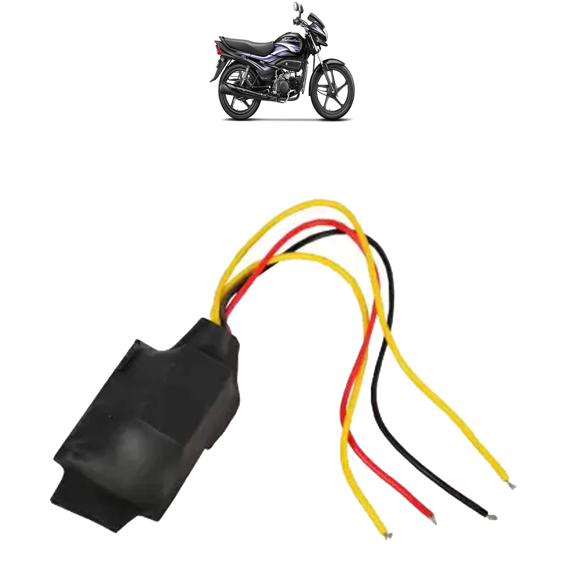 Vagary Universal Bike Hazard LED Flasher, 16 Different Patterns Flasher Suitable for All Bikes - Black