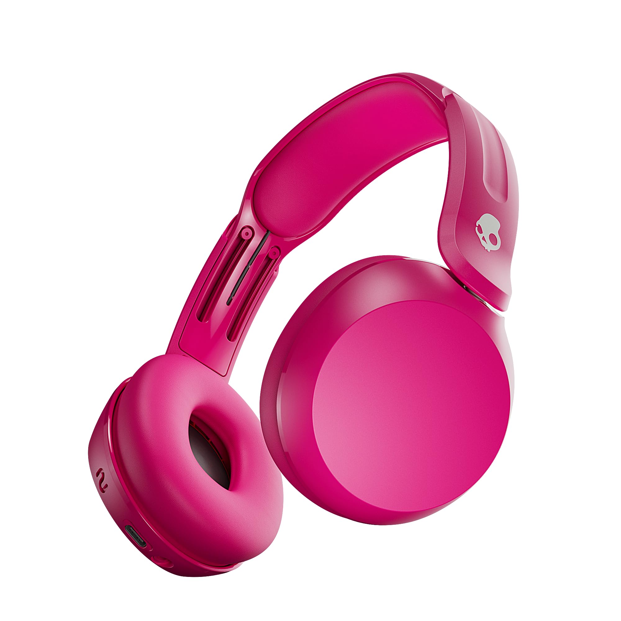 Skullcandy Icon 180 Wireless On-Ear Bluetooth Headphones - Crazy Pink | 50 Hours Battery, Lightweight and Travel Ready, Secure Fit, Sweat and Water Resistant, Microphone iPhone Android, Foldable