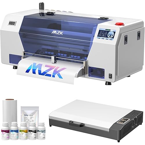 MZK A3 Plus XP600 DTF Printer,Automatic Time Cleaning Maintenance printhead+Ink Anti-Clog Design,2X-Speed Compared to L1800,5" LED Multi-Function Display,Film Cutter,Gift Ink 2 Years