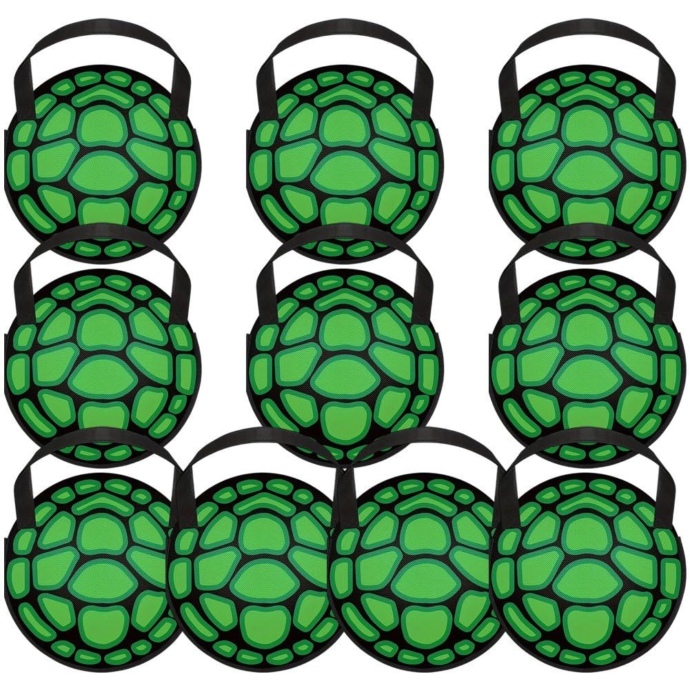 Danlai 10 Pcs Non Woven Party Favor Bags, Turtle Themed Pouch for Candy Snack Birthday Party Daily Supply Storage