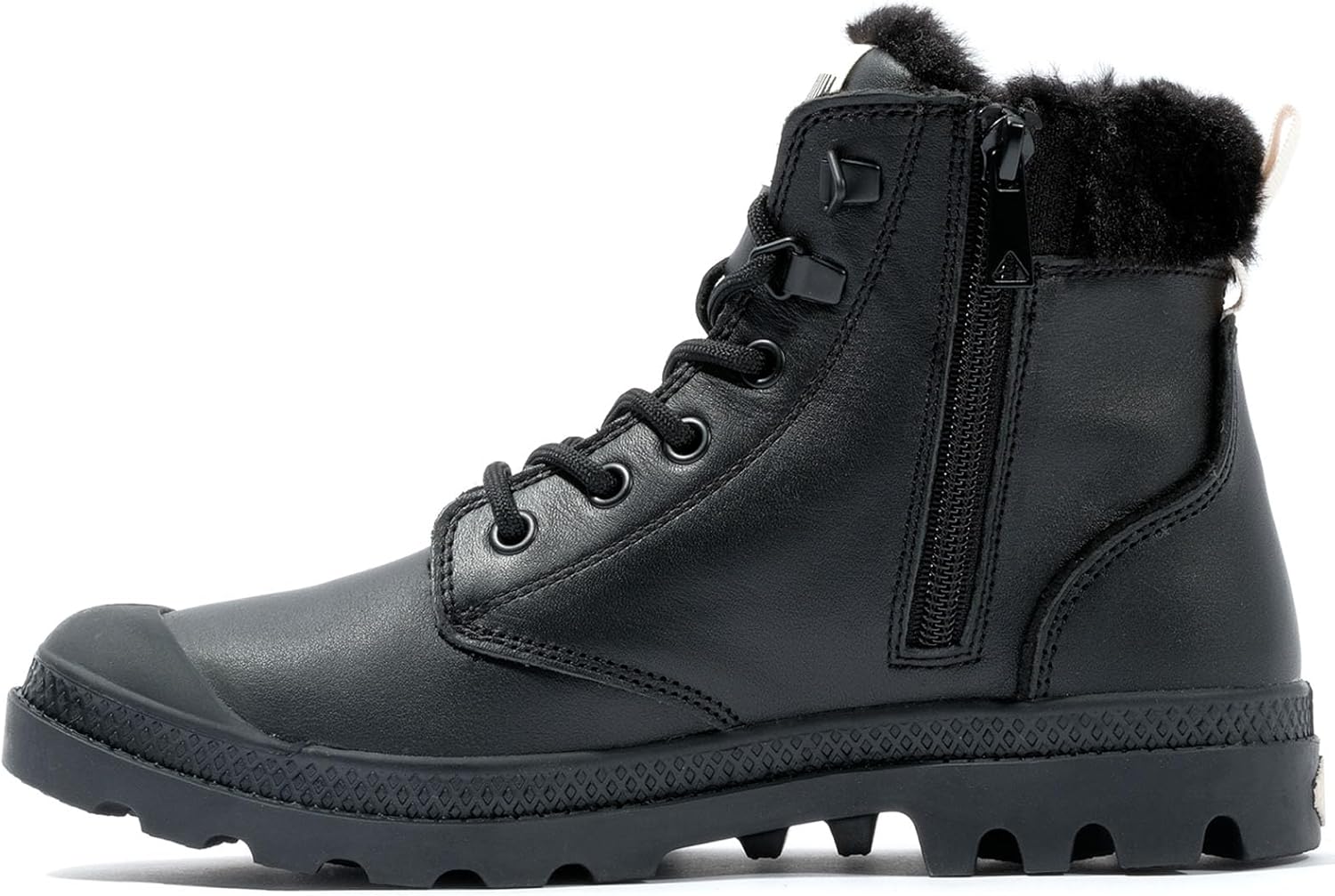 Palladium Women's Pampa Hi Snow Warm Boots, Non Slip Fur Lined Winter Ankle Boots with Side Zipper