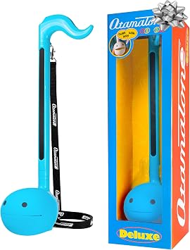 Otamatone Deluxe Electronic Musical Instrument for Adults Portable Synthesizer Digital Electric Music from Japan by Maywa Denki Cool Stuff Gifts, Blue [English Manual]