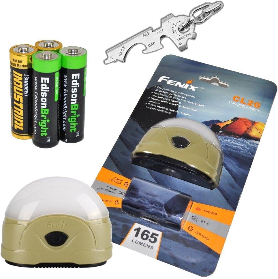 Fenix CL20 165 Lumen Dedicated Camping Light and True Utility TU247 KeyTool Bundle