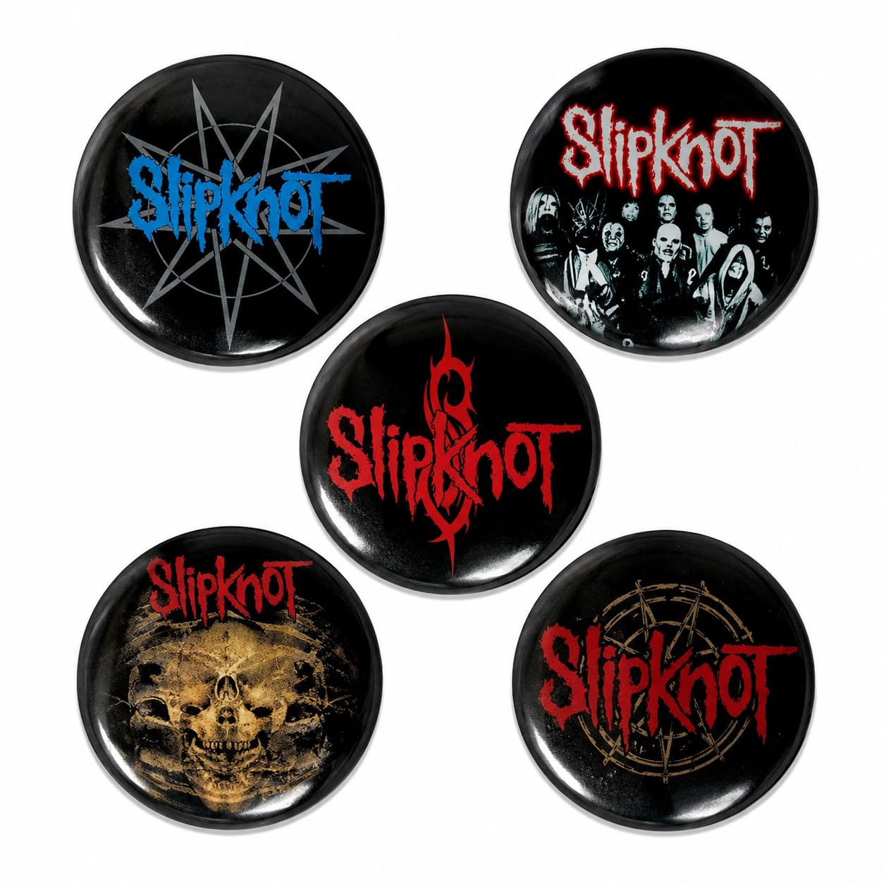 Slipknot Tribal S Badge Pack Of 5 Multicoloured One Size