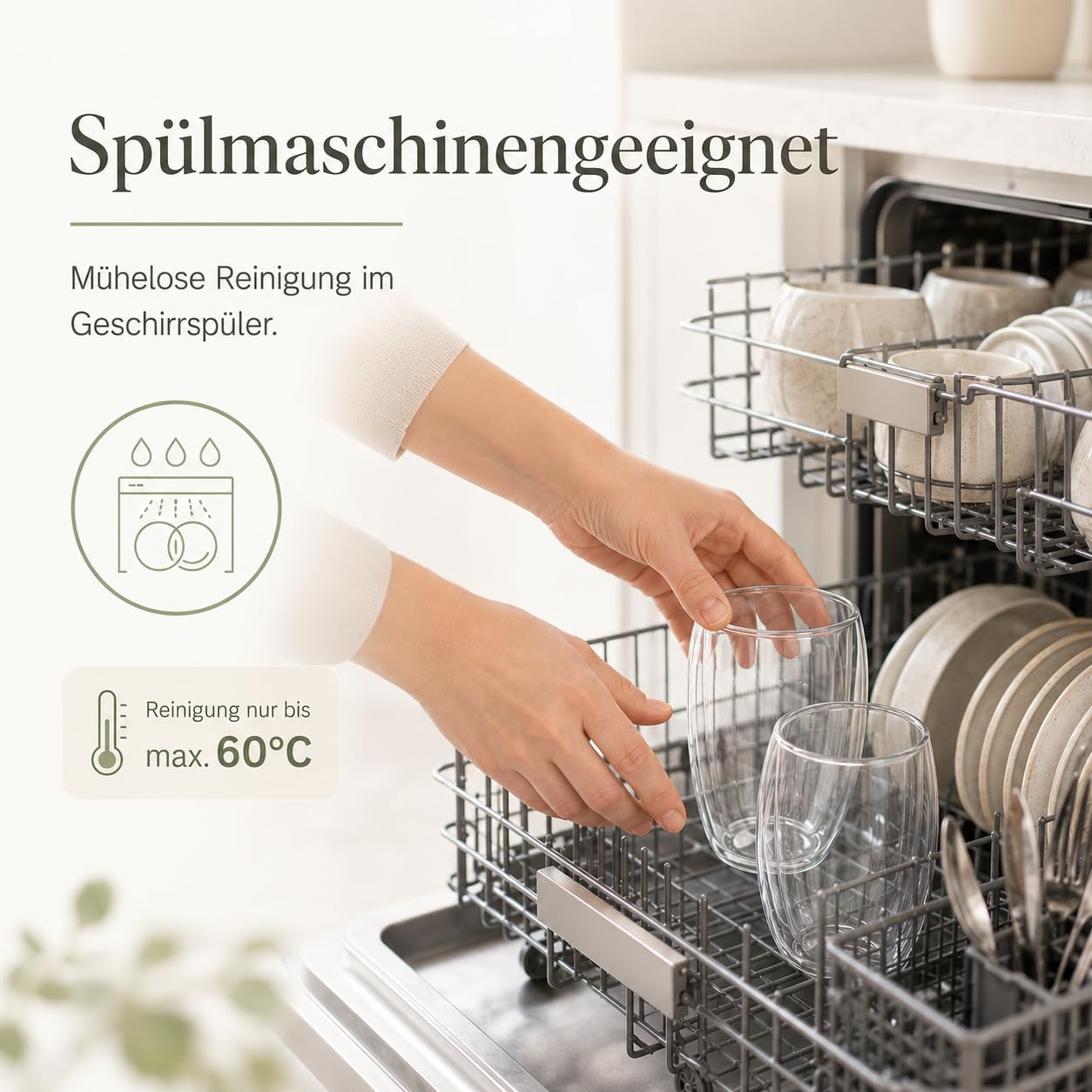 LAPRESO® Latte Macchiato Gläser doppelwandig 6er Set 450ml - Doppelwandige Gläser modernes Design Cappuccino Tassen Teegläser aus Borosilikatglas