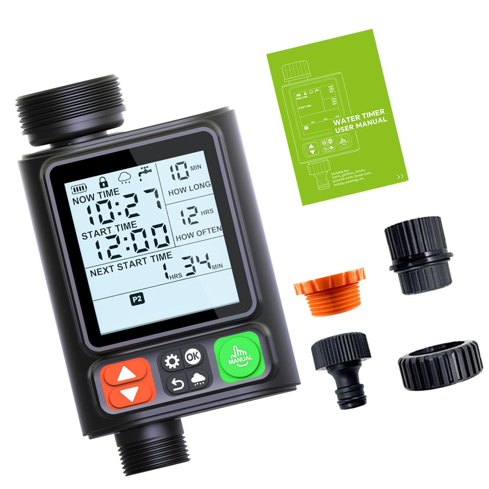 Digital Plant Controller with High Pressure Resistance and 30 Day Cycle for Greenhouse Pools Drip Irrigation Timer