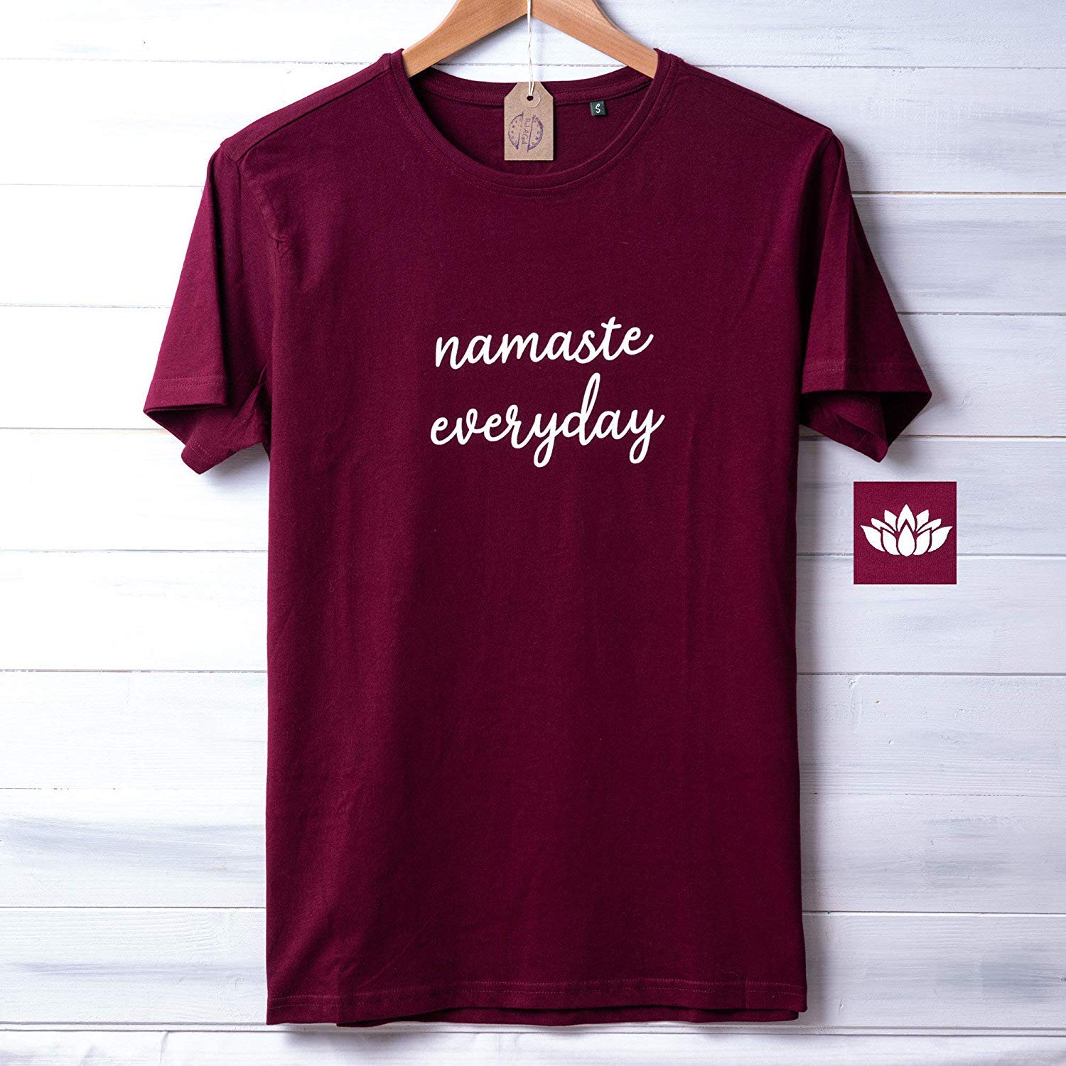 Yoga Shirt NAMASTE EVERYDAY Yoga Clothing Yoga Gift Meditation Yoga Top Namaste T Shirt Gift For Yogi Buddha Organic T-Shirt, Long Sleeve, Sweatshirt, Hoodie