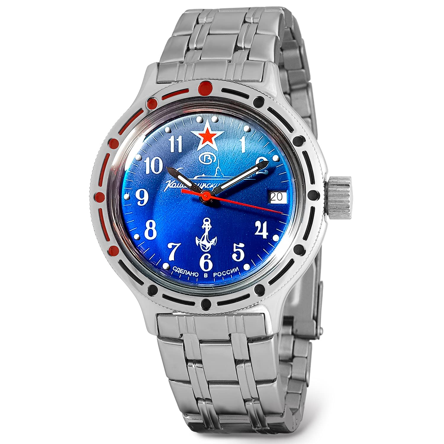 | Men’s Amphibian Submarine Commander Russian Military Style Diver Watch | WR 200 m | Model 420289