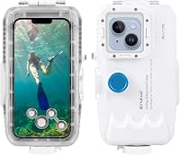 PULUZ Vízalatti Tok iPhone 15/14/13/12/12 Pro Telefonokhoz - 40M Mélységig Vízálló Búvártok Fényképezéshez és Videózáshoz, Átlátszó 1