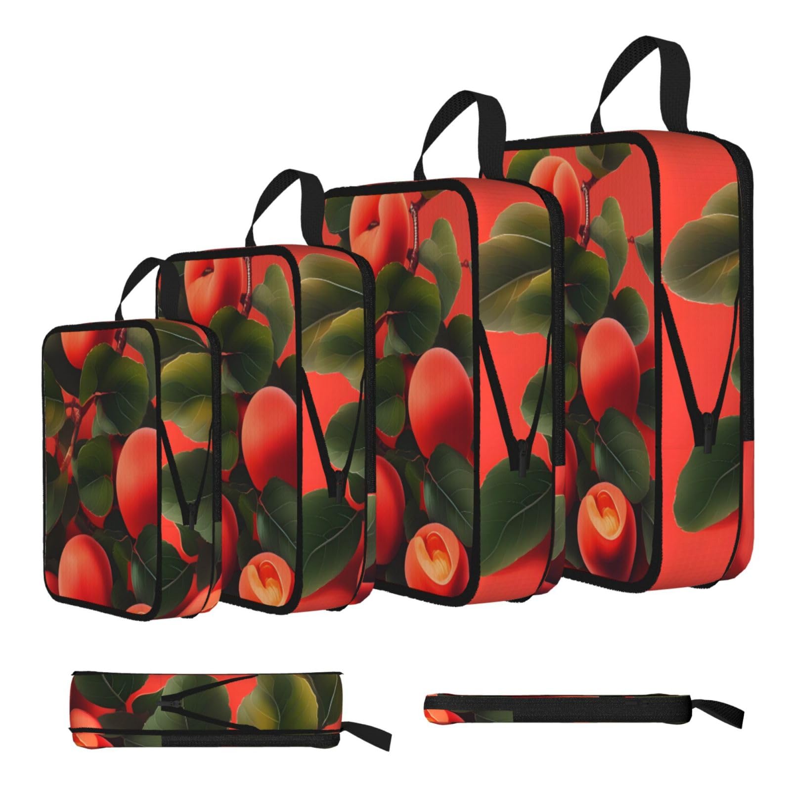 Red Apricot Compression Packing Cubes 4 Piece Set