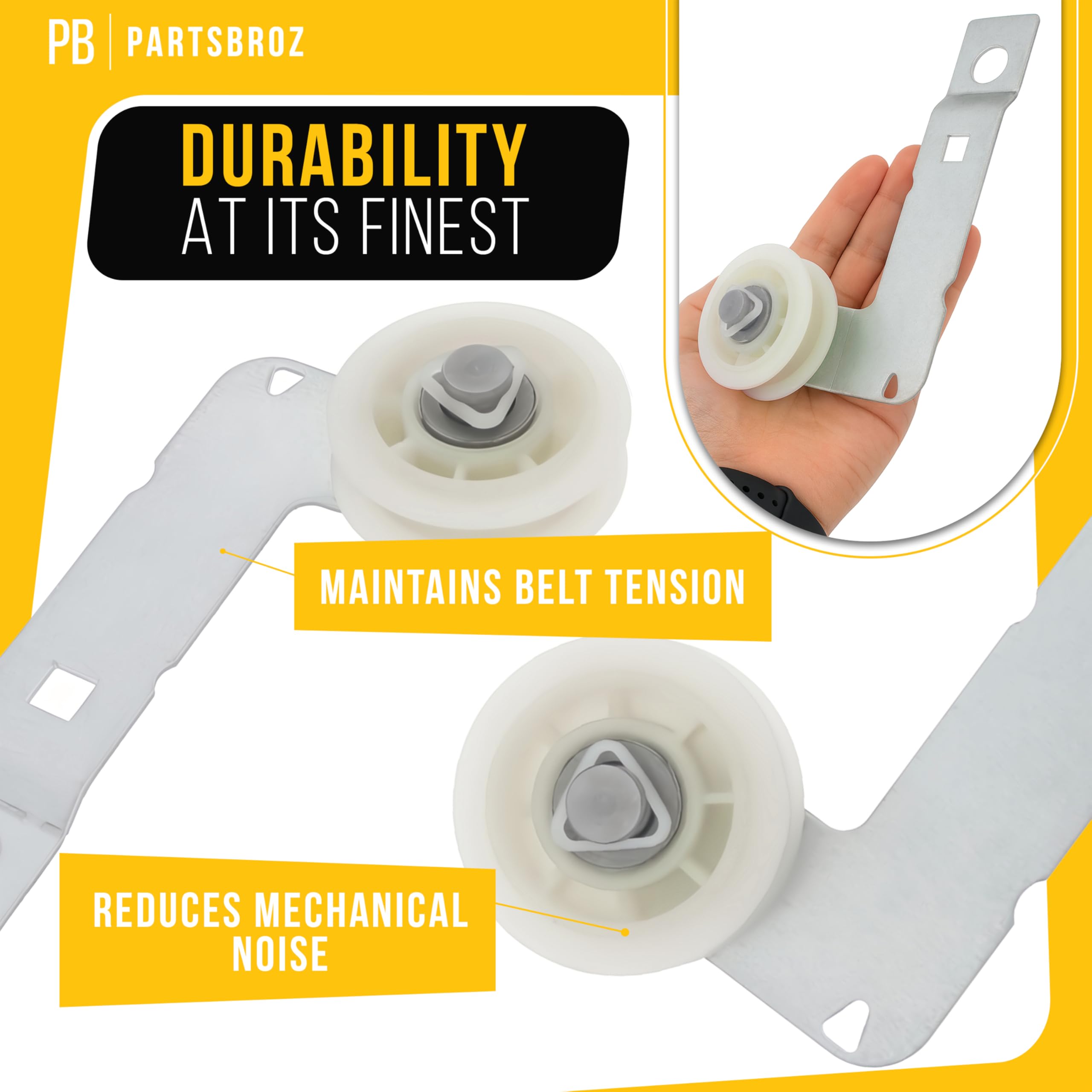 LEONTOOL Trockner Riemenscheibe W10837240 - Spannrolle Mit Halterung Für Whirlpool & Kenmore