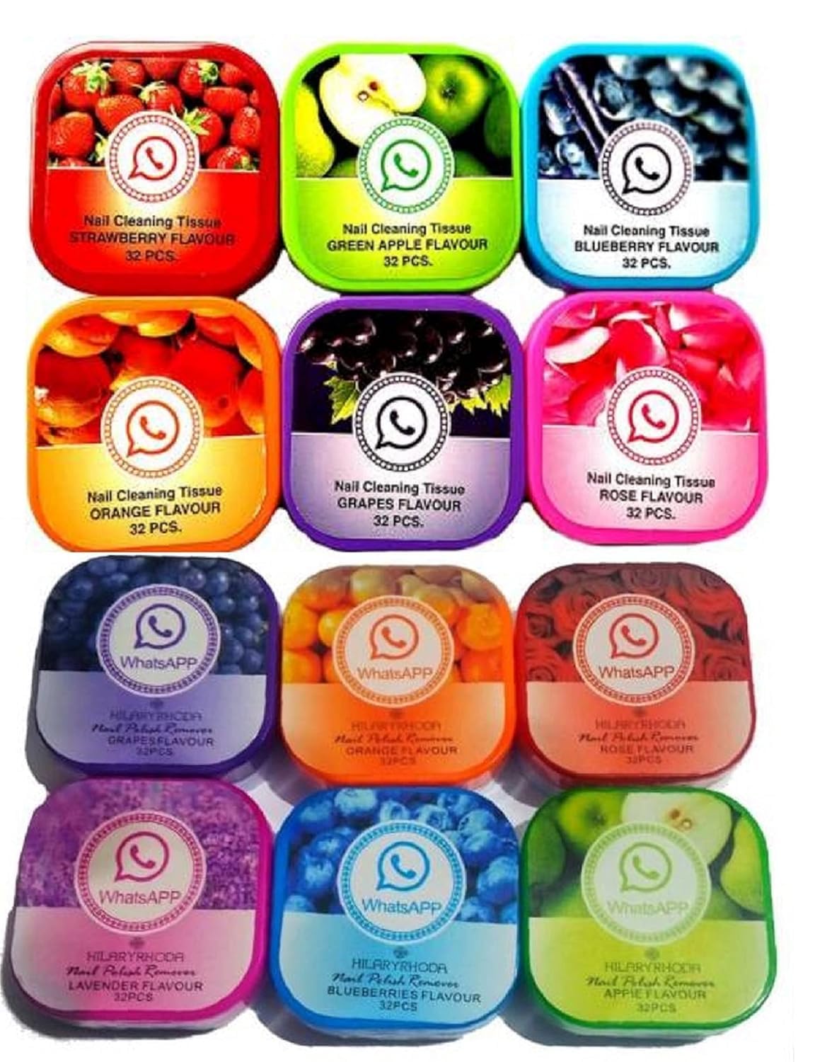CRAZY HUDA Whatsapp Nail Polish Remover Pads Wet Wipes Nail Paint Remover Wipes, Wet Pads Wipes (Nail Paint Reducer) Pack Of 12-image-27
