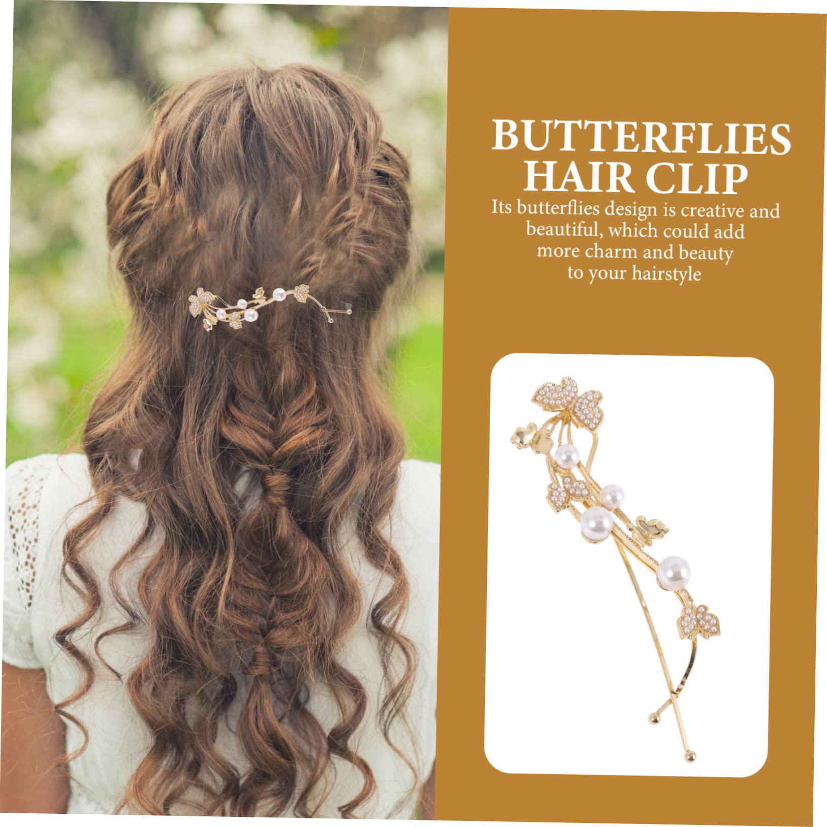 minkissy 10pezzi Fermagli Per Stile Vintage Con Perle Di Clip Forma Di Farfalla Per Donne e Ragazze Accessori Eleganti Per Ogni Occasione