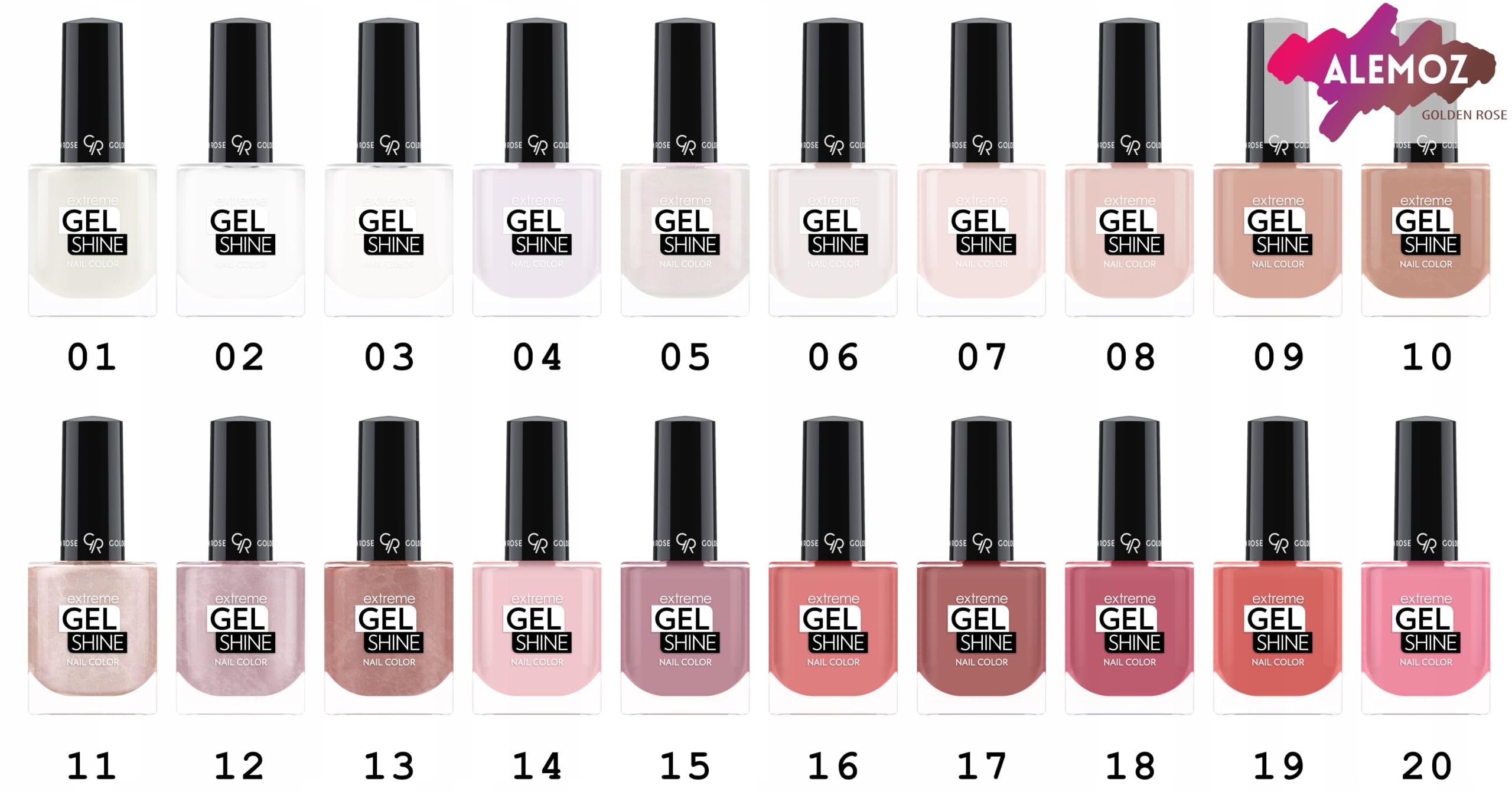 Golden Rose Extreme Gel Shine Nail Color - 34 - Jel Görünümlü Parlak Oje 10.2 ml