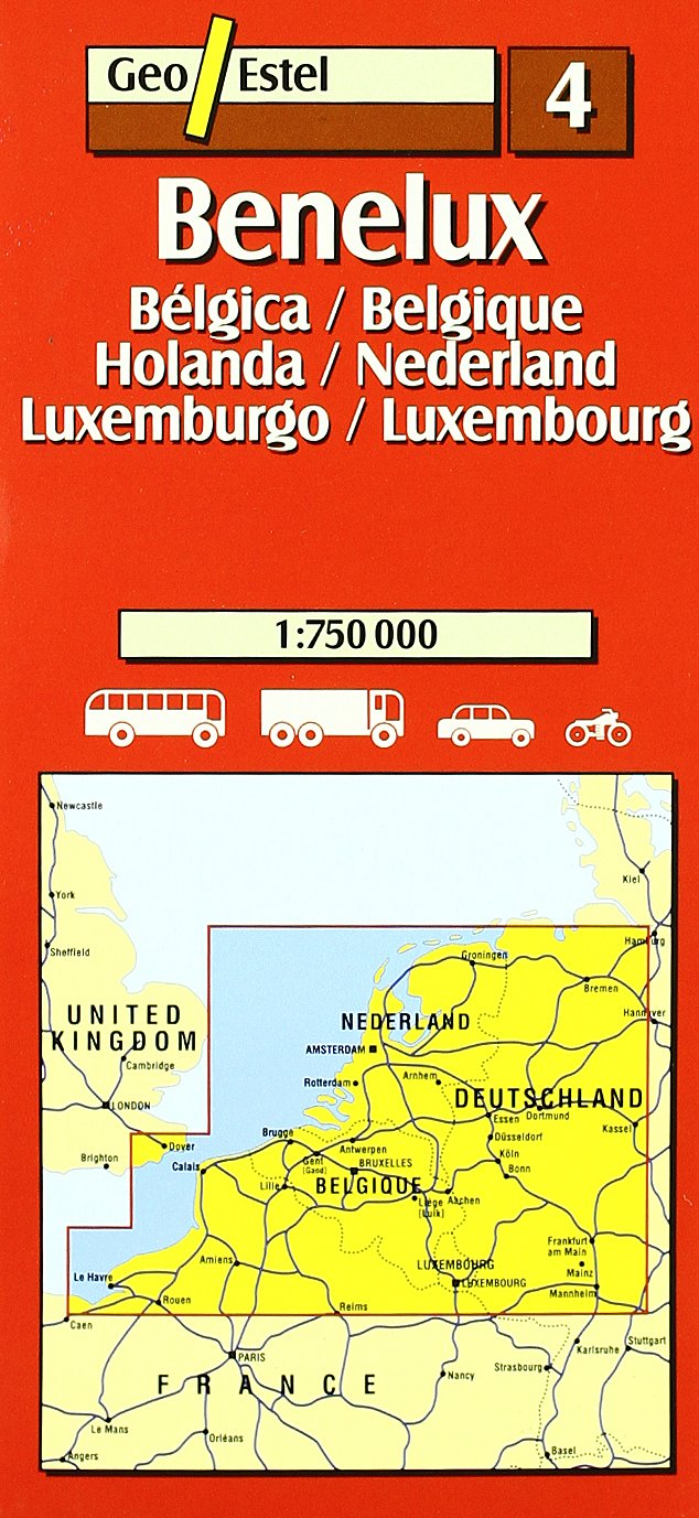 Mapa carreteras Bélgica-Holanda-Luxemburgo(grandes rutas)