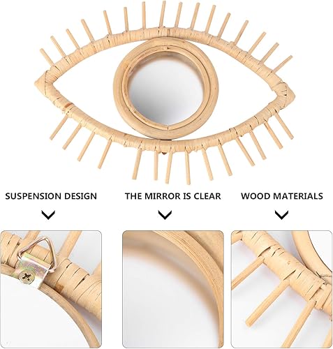 Miniatura 6 de Alipis 1 pieza de decoración tejida adornos para vestidor, decoración de pasillos, espejos de bambú, para el hogar, el mal hogar, innovador colgante