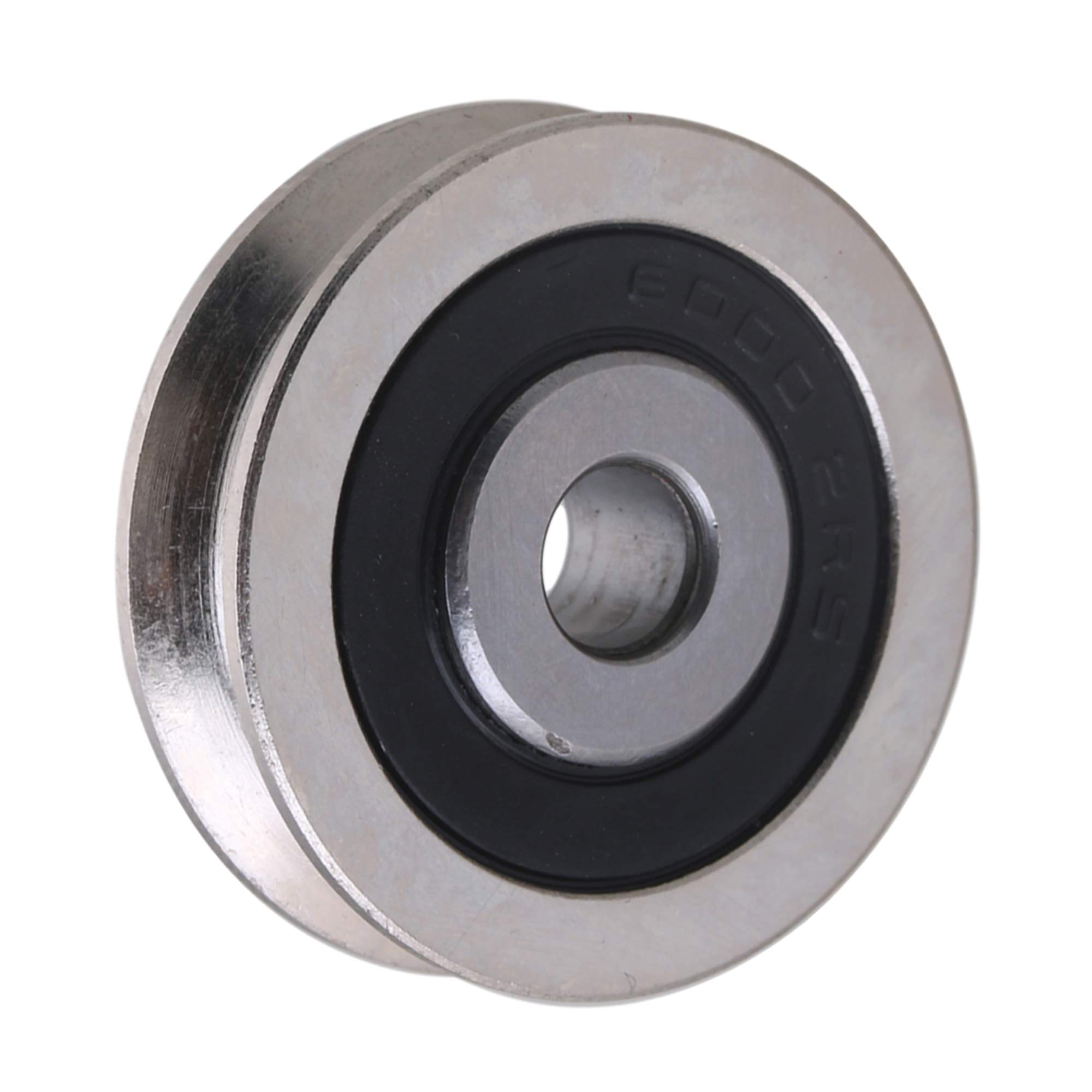 4 Stück U-Type Lager Riemenscheibe Rad 6x30x8mm Belastung 355kg Silber für Tür Fenster