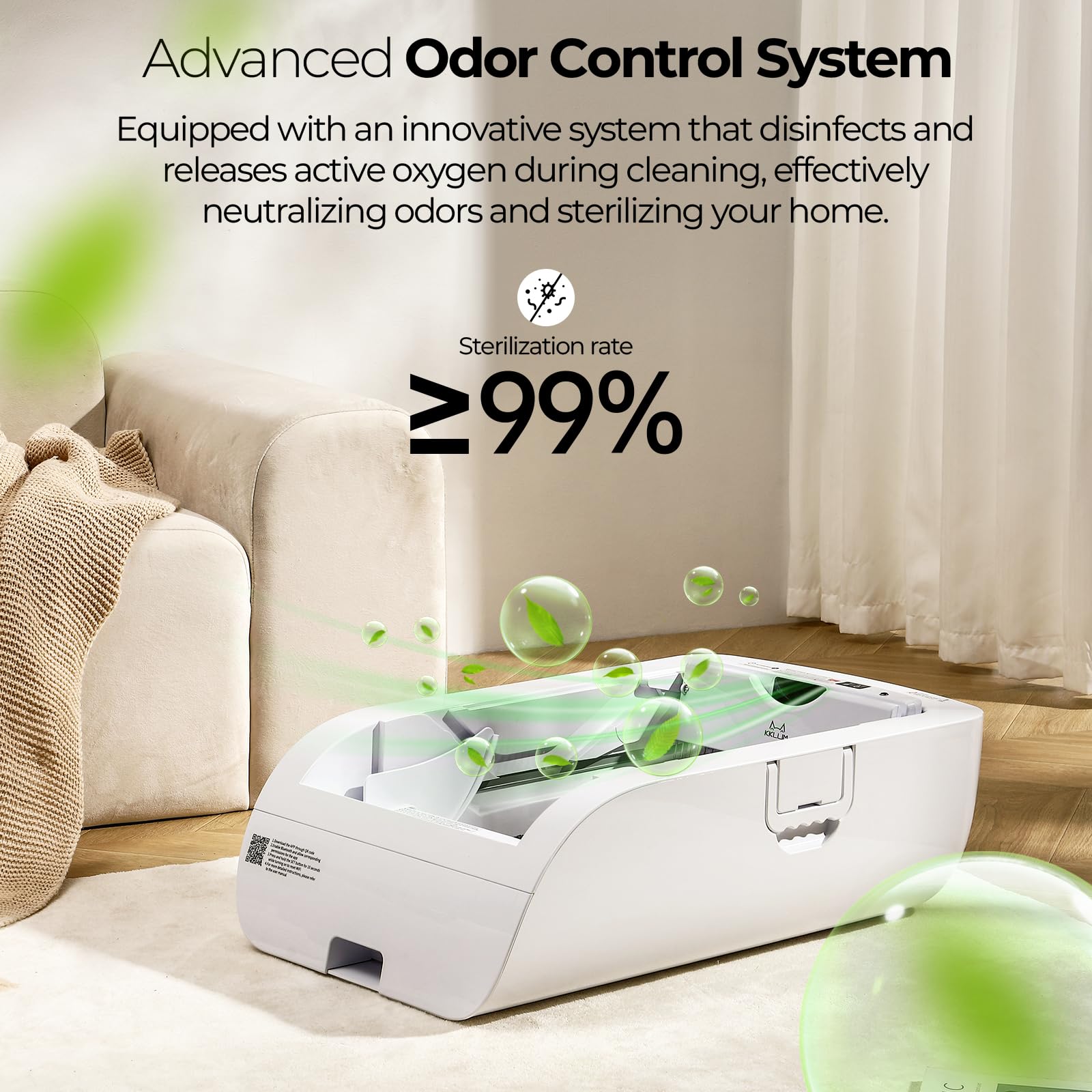 Self Cleaning Litter Box,Open-Top Automatic Cat Litter Box APP Control (2.4G/5G) with Health Tracking, Dual Safety Sensors&Odorless Design,Includes cat Litter & 3 Rolls Waste Bags(NO Tent) - image 4