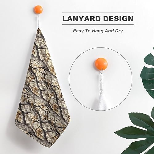 Miniatura 5 de Decorative Hand Towels for Bathroom - Retro Branches Print Soft Absorbent Small Bath Hand Towels for Kitchen, Farmhouse, Spa, Hotel, Guest Tea and