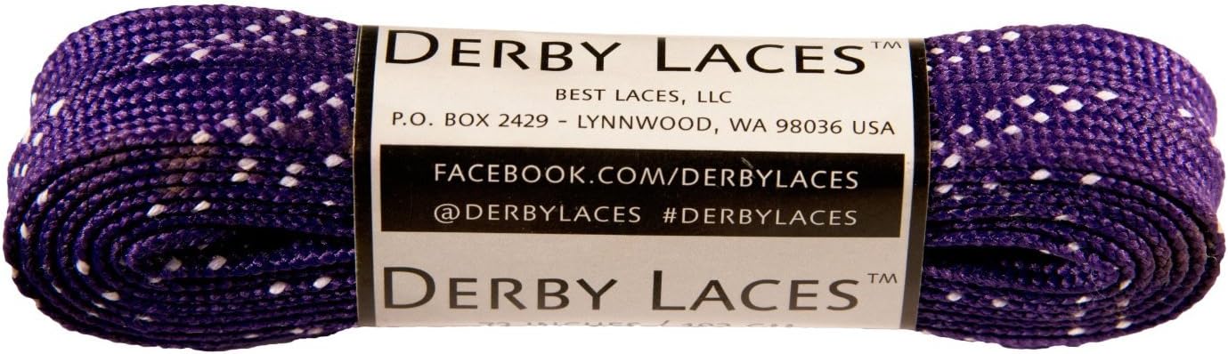 Purple 72 Inch Waxed Skate Lace for Roller Derby, Hockey and Ice Skates, and Boots