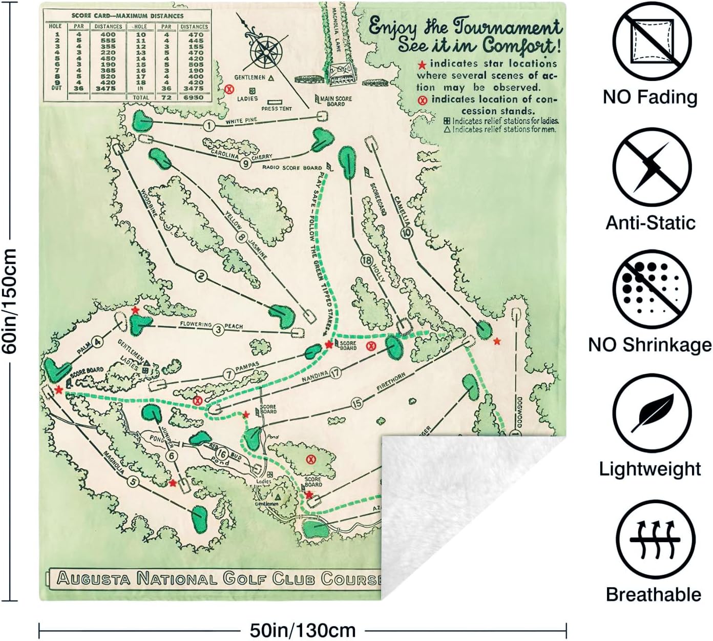 Golf Gifts for Men, Golfers, Funny Fathers Day Golf Gifts for Dad, Golf Gifts for Women, Soft Fleece Throw Golf Blanket for Birthday Gift, Golf 50" x 60" - Image 7