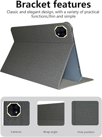 Protective Case for TECLAST T65 Plus 13.4 inch Tablet with Stand & Anti-Drop Feature - Sleek and Simple Design,Grey