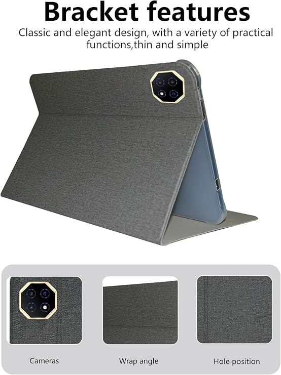 Protective Case for TECLAST T65 Plus 13.4 inch Tablet with Stand & Anti-Drop Feature - Sleek and Simple Design,Grey