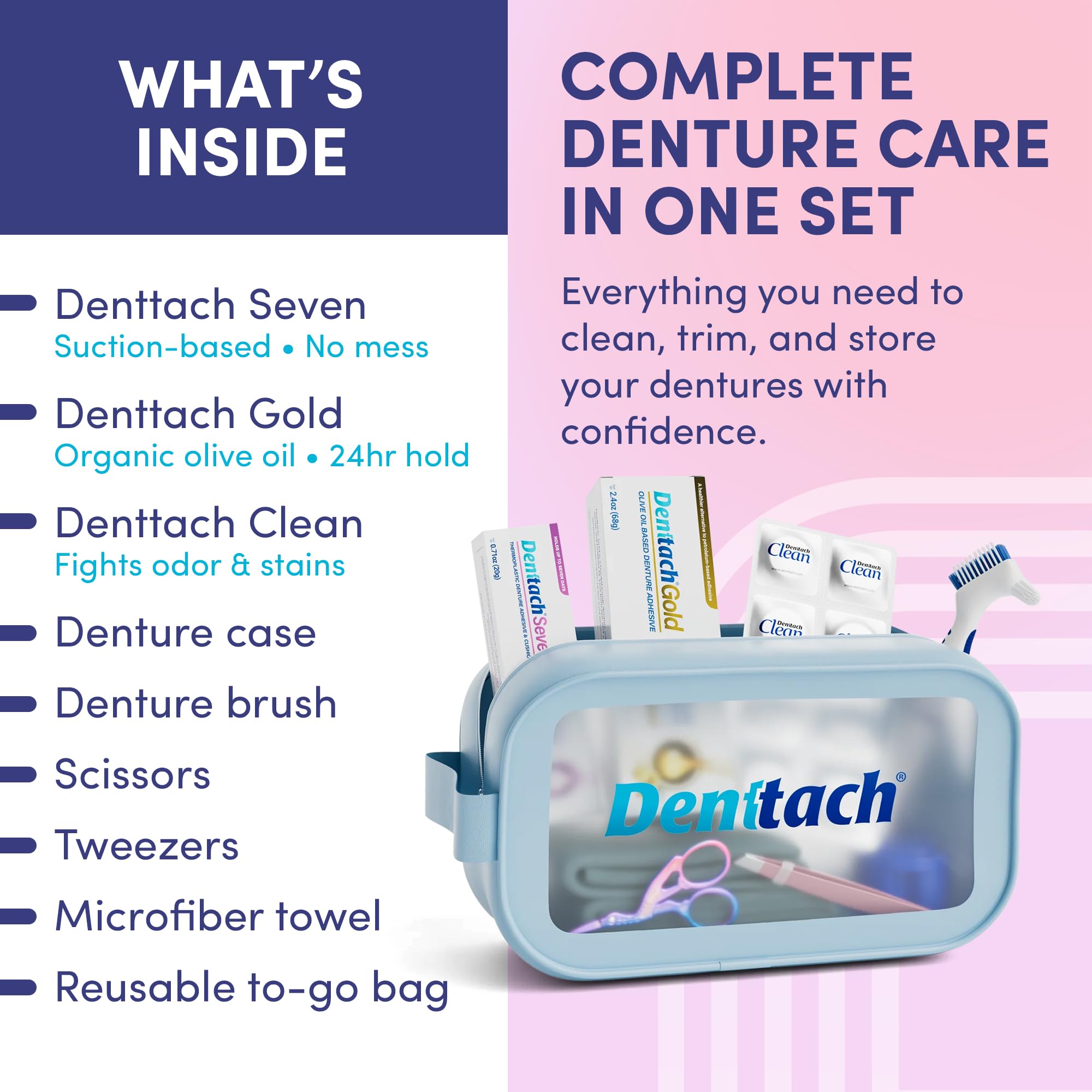 Amazon.com : Denture Starter Kit, 9 Piece Kit Includes Denttach