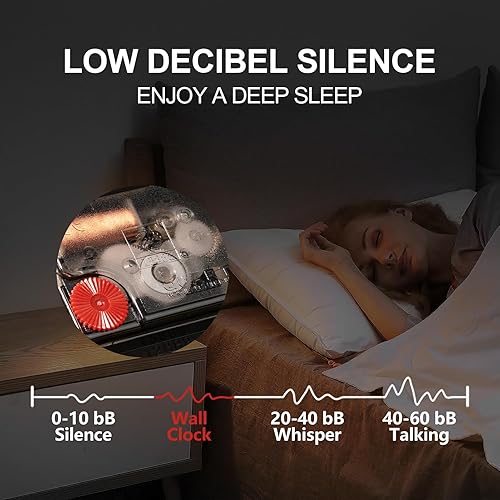 Miniatura 5 de Starburst - Reloj de pared grande decorativo de mediados de siglo, moderno reloj silencioso que funciona con pilas para sala de estar, cocina,