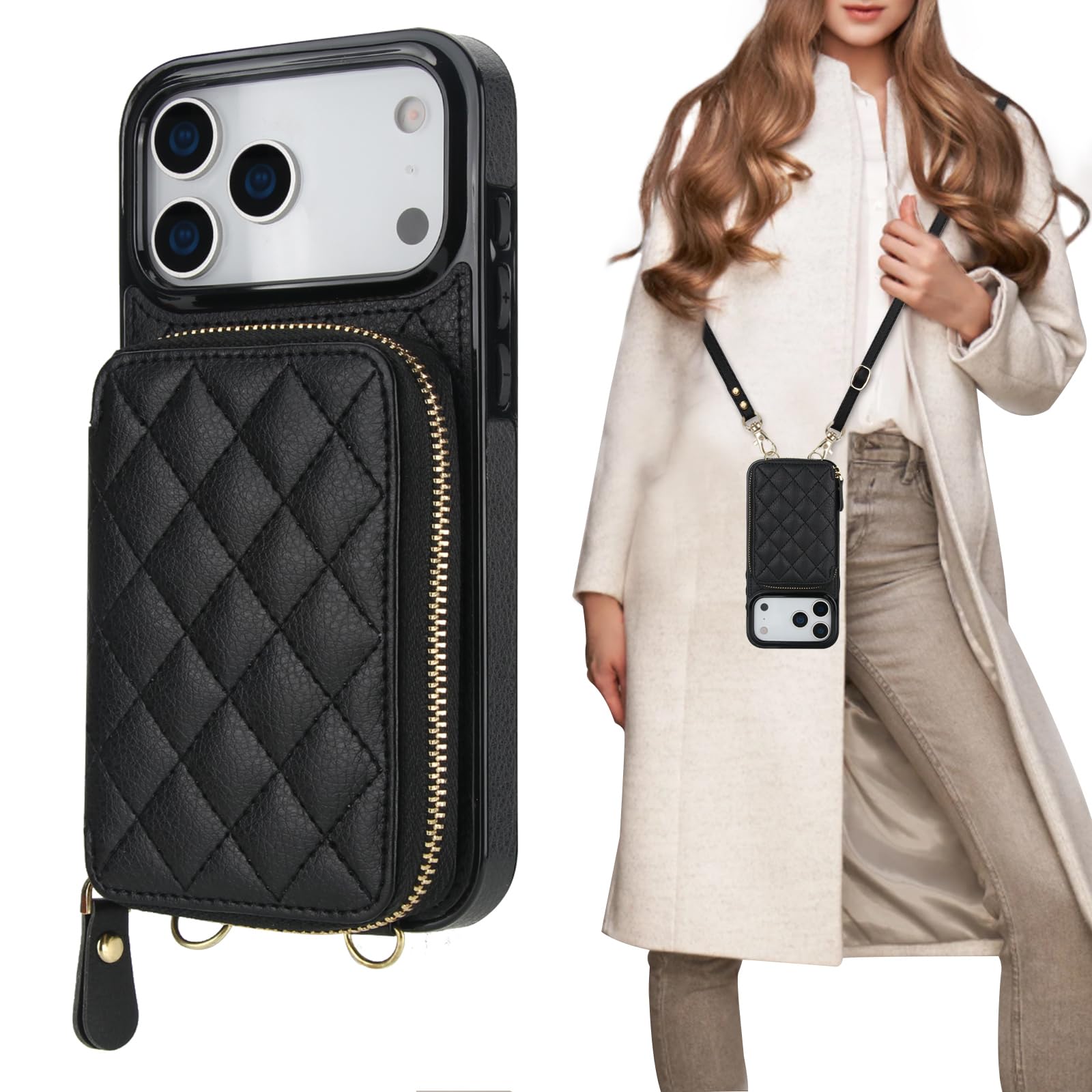 Amazon.com: Bocasal Crossbody Wallet Case for iPhone 17 Pro Max
