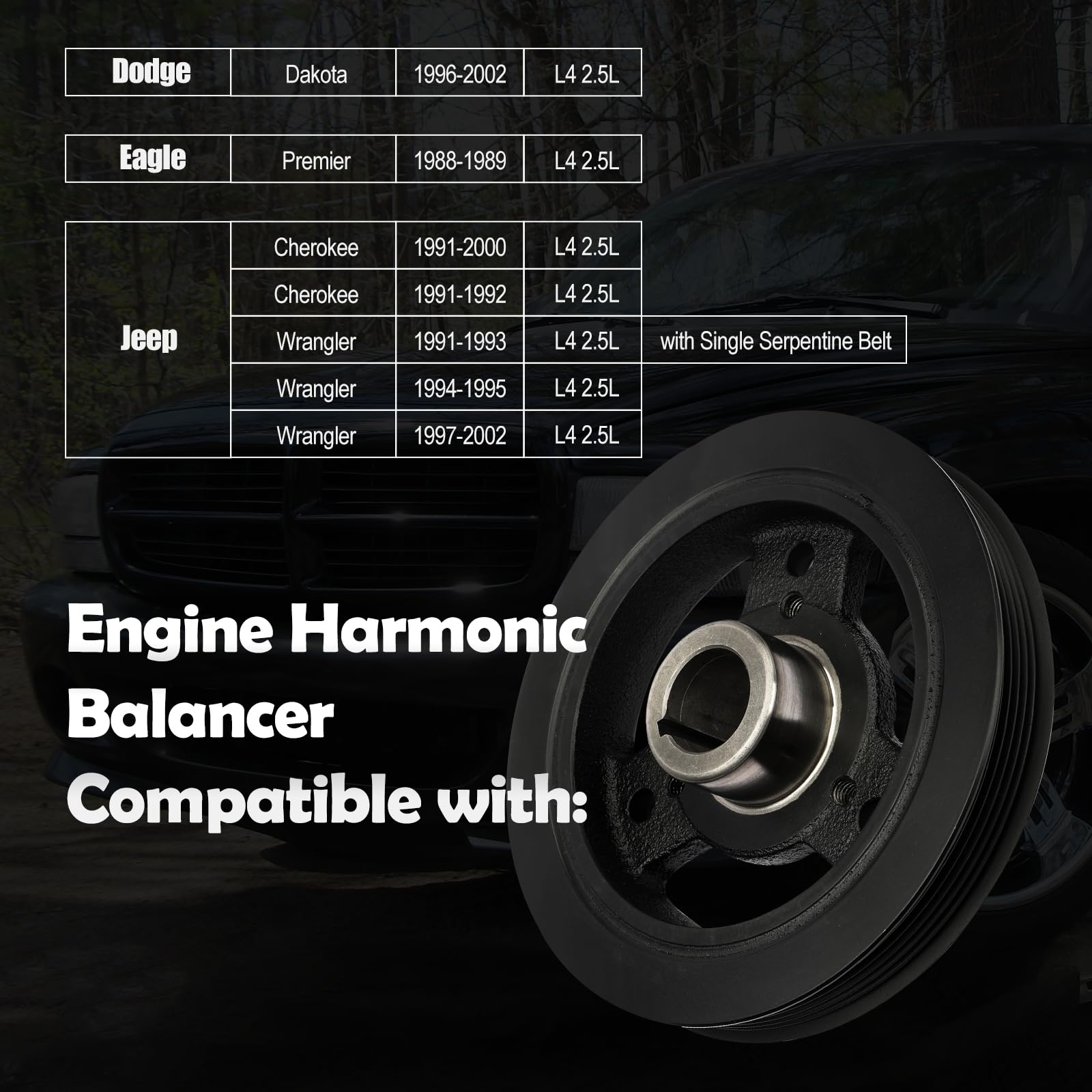 Amazon.com: Engine Harmonic Balancer Compatible with Dodge, Eagle 
